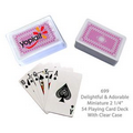 Compact Miniature Playing Card Deck- Pink